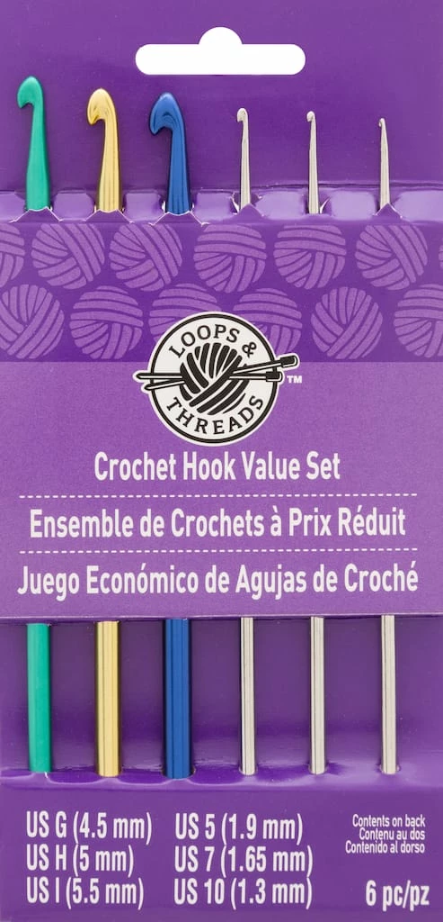 Budget β Steel & Aluminum Crochet Hook Value Set by Loops & Threads® π 3 Budget β Steel & Aluminum Crochet Hook Value Set by Loops & Threads® π