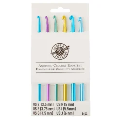 Best Pirce 👏 Anodized Crochet Hook Set by Loops & Threads®, E-J ⭐