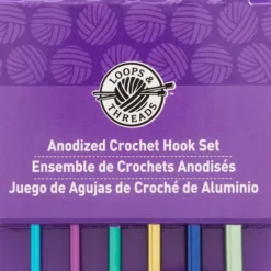 Best Pirce 👏 Anodized Crochet Hook Set by Loops & Threads®, E-J ⭐ -Nifty Sew Sales Store 10154168 u