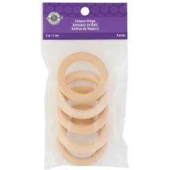 Best Sale ❤️ Loops & Threads® Wood Cabone Rings, 5ct. 🥰 -Nifty Sew Sales Store 10154187 1