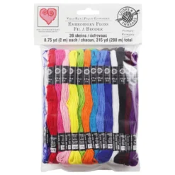 New ✔️ Primary Embroidery Floss by Loops & Threads™, 36ct. 🔔 -Nifty Sew Sales Store 10160903 1