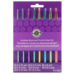 Top 10 ✔️ Anodized Aluminum Crochet Hook Set by Loops & Threads®, D-K 🧨 -Nifty Sew Sales Store 10248702 1