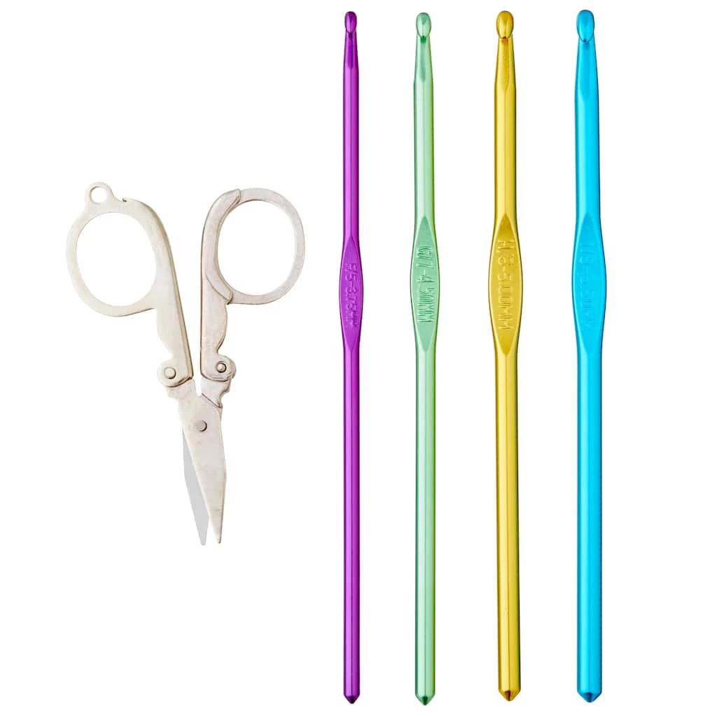 Budget π₯ Aluminum Crochet Hook Set with Scissors by Loops & Threads® β 5 Budget π₯ Aluminum Crochet Hook Set with Scissors by Loops & Threads® β - Image 3