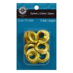 Wholesale 🎁 12 Packs: 8 ct. (96 total) 7/16" Gold Eyelets by Loops & Threads™ 🧨 -Nifty Sew Sales Store 10354199 1