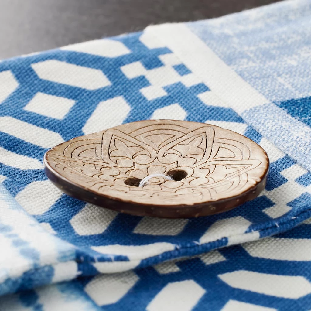 Outlet 💯 12 Pack: 2" Coconut Design Button by Loops & Threads® ✨ 4 Outlet 💯 12 Pack: 2" Coconut Design Button by Loops & Threads® ✨ - Image 2