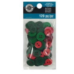 Best deal ✔️ 12 Packs: 120 ct. (1,440 total) Colors We Love 🎉 Christmas Buttons by Loops & Threads® ⌛ -Nifty Sew Sales Store 10509313