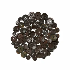 Cheap ✔️ Dark Brown Wooden Buttons By Loops & Threads® ⭐ -Nifty Sew Sales Store 10509320 12