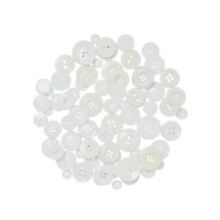 Top 10 ⌛ White Buttons Value Pack By Loops & Threads® ⌛ -Nifty Sew Sales Store 10509321 12