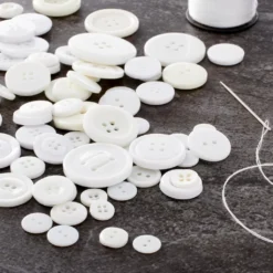 Top 10 ⌛ White Buttons Value Pack By Loops & Threads® ⌛ -Nifty Sew Sales Store 10509321 20