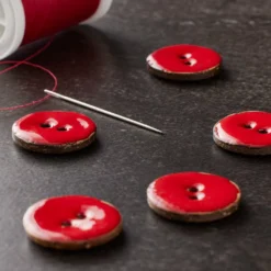 New 😀 Favorite Findings Red Coconut Buttons By Loops & Threads® 🧨 -Nifty Sew Sales Store 10509349 20