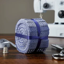 Cheapest 👏 Blue Printed Fabric Strips by Loops & Threads® 😍 -Nifty Sew Sales Store 10509762 20