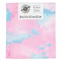 Cheapest 🛒 Pink & Blue Cotton Fabric by Loops & Threads™ 💯