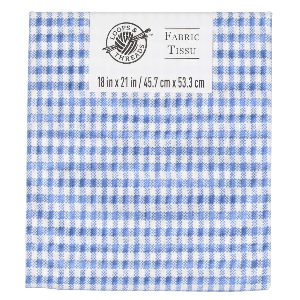 Hot Sale π Blue & White Plaid Cotton Fabric by Loops & Threads™ π 3 Hot Sale π Blue & White Plaid Cotton Fabric by Loops & Threads™ π