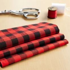 Best reviews of 🎉 Red & Black Buffalo Plaid Cotton Fabric by Loops & Threads™ 🎁 -Nifty Sew Sales Store 10631315 20