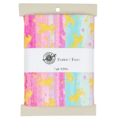 Deals 🤩 Multicolor Unicorn Cotton Fabric Bundle by Loops & Threads™ 👏