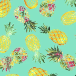 Promo 🔔 Turquoise Pineapple Cotton Fabric Bundle by Loops & Threads™ 💯 -Nifty Sew Sales Store 10631329 3