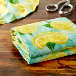 Budget 😍 Blue & Yellow Lemon Cotton Fabric Bundle by Loops & Threads™ ✔️ -Nifty Sew Sales Store 10631331 20
