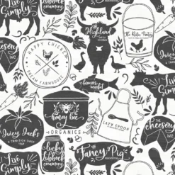 Hot Sale 🧨 Black & White Farmhouse Cotton Fabric Bundle by Loops & Threads™ ⌛ -Nifty Sew Sales Store 10631339 3