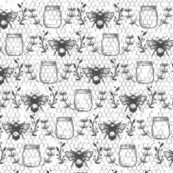 Discount 🤩 Black & White Bees Cotton Fabric Bundle by Loops & Threads™ 🛒 -Nifty Sew Sales Store 10631340 3