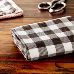 Best Sale 😍 Black & White Buffalo Check Cotton Fabric by Loops & Threads™ ⭐ -Nifty Sew Sales Store 10631342 20