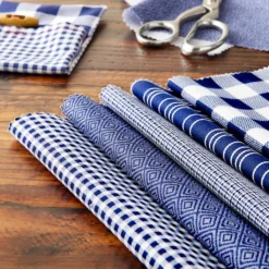 Top 10 🤩 Navy & White Checkered Cotton Fabric Squares by Loops & Threads™ 🥰 -Nifty Sew Sales Store 10631349 20