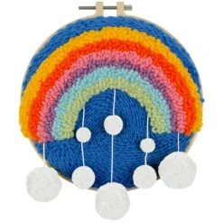 Deals π Rainbow & Pom-Pom Punch Needle Kit by Loops & Threads® β¨