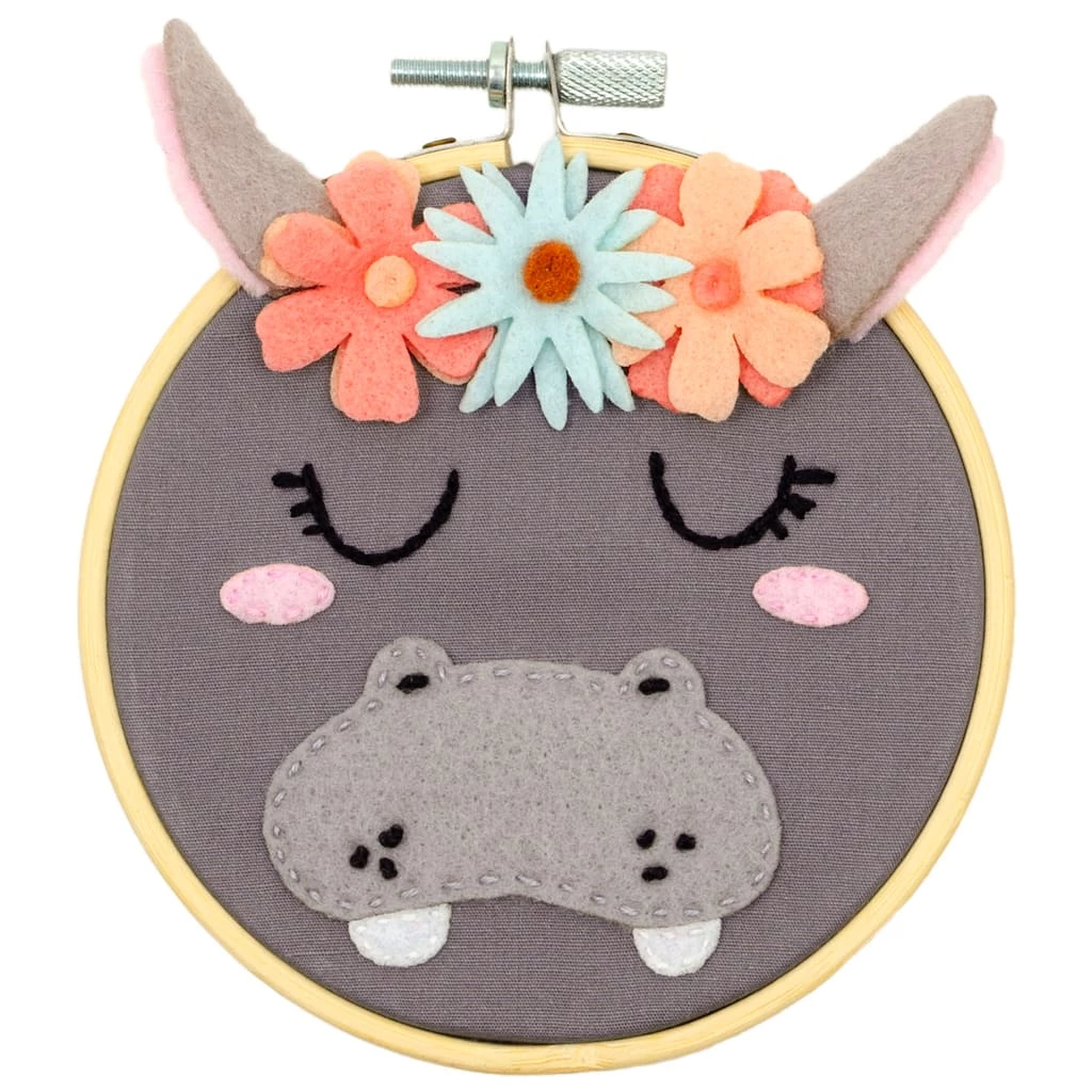 Best Sale π Hippo Felt Hoop Kit by Loops & Threads™ π 4 Best Sale π Hippo Felt Hoop Kit by Loops & Threads™ π - Image 2