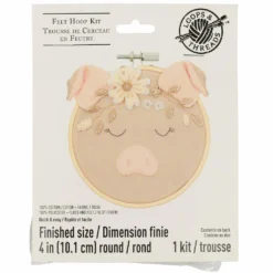 Best Sale 🔥 Pig Felt Hoop Kit by Loops & Threads™ 🌟