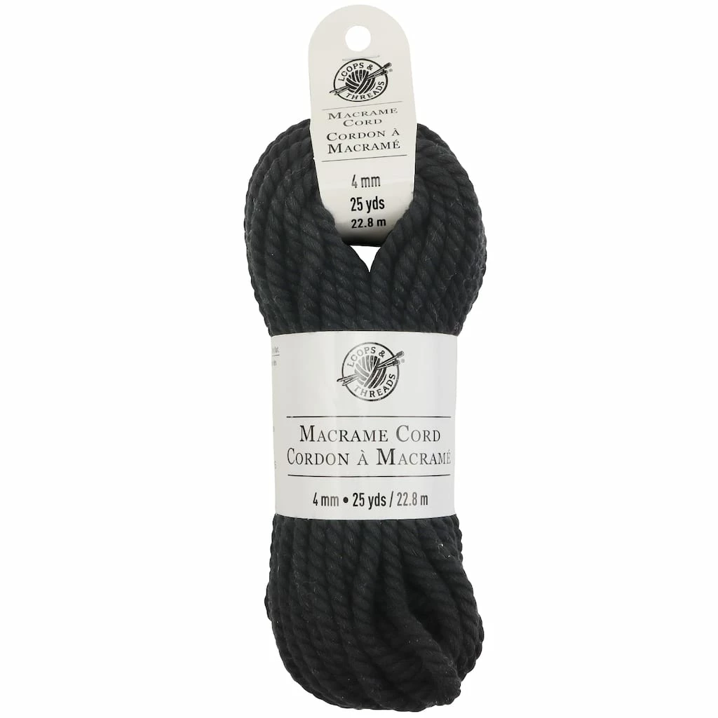 Flash Sale ✨ Macramé Cotton Cord by Loops & Threads®, 25yd. 🧨 3 Flash Sale ✨ Macramé Cotton Cord by Loops & Threads®, 25yd. 🧨