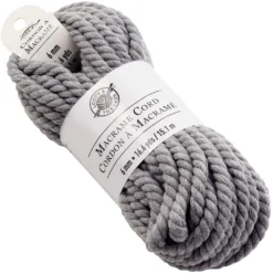 Hot Sale ❤️ Charcoal Macramé Cotton Cord by Loops & Threads®, 75ft. ✨ -Nifty Sew Sales Store 10665941 3