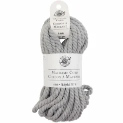 New ⌛ Macramé Cotton Cord by Loops & Threads®, 50ft. ❤️ -Nifty Sew Sales Store 10665950