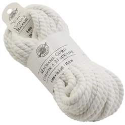 New ⌛ Macramé Cotton Cord by Loops & Threads®, 50ft. ❤️ -Nifty Sew Sales Store 10665953 2