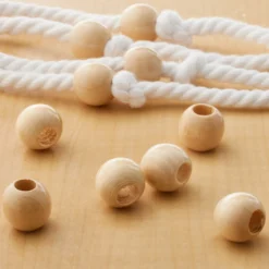 Buy ⌛ Natural Wood Round Beads by Loops & Threads®, 16mm 💯 -Nifty Sew Sales Store 10666681 20