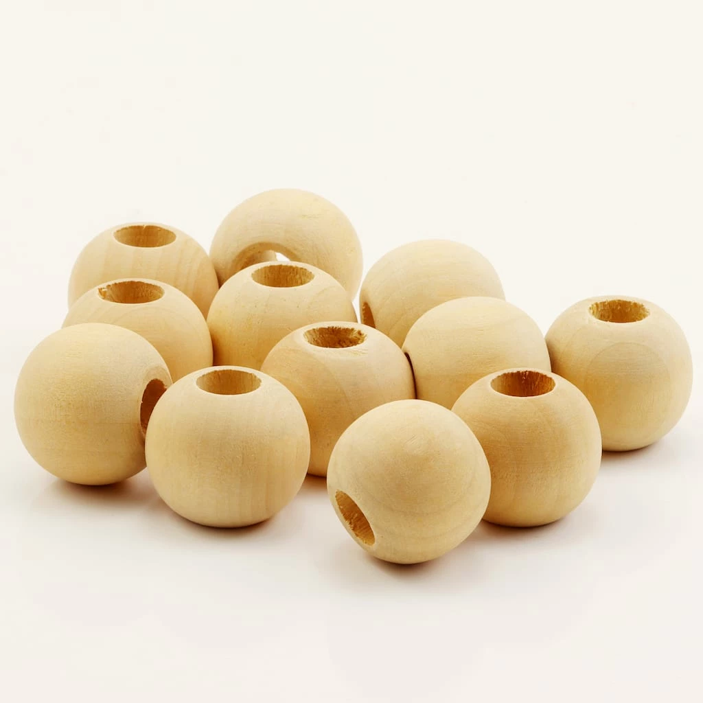 Brand new β¨ 12 Packs: 12 ct. (144 total) Natural Wood Round Beads, 25mm by Loops & Threads® π 5 Brand new β¨ 12 Packs: 12 ct. (144 total) Natural Wood Round Beads, 25mm by Loops & Threads® π - Image 3