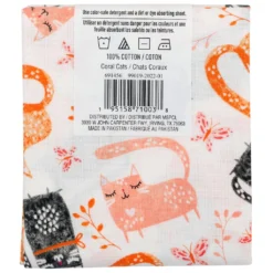 Best Sale ⭐ Coral Cats Cotton Fabric Bundle by Loops & Threads™ ✔️ -Nifty Sew Sales Store 10691456 7