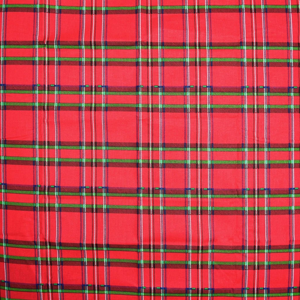 Outlet π₯ Red Plaid Cotton Fabric by Loops & Threads® π― 4 Outlet π₯ Red Plaid Cotton Fabric by Loops & Threads® π― - Image 2