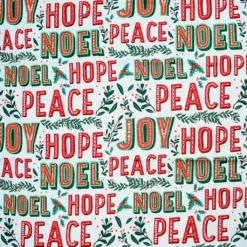 Promo 😀 Peace, Hope & Noel Cotton Fabric by Loops & Threads® 🧨 -Nifty Sew Sales Store 10699480 2