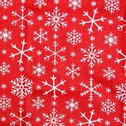 Deals ⌛ Red Snowflake Cotton Fabric by Loops & Threads® ❤️