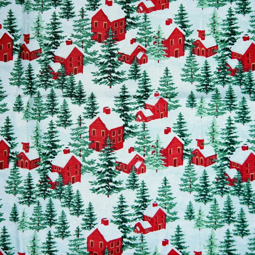 Deals π Snowy House Scene Cotton Fabric by Loops & Threads® β 3 Deals π Snowy House Scene Cotton Fabric by Loops & Threads® β
