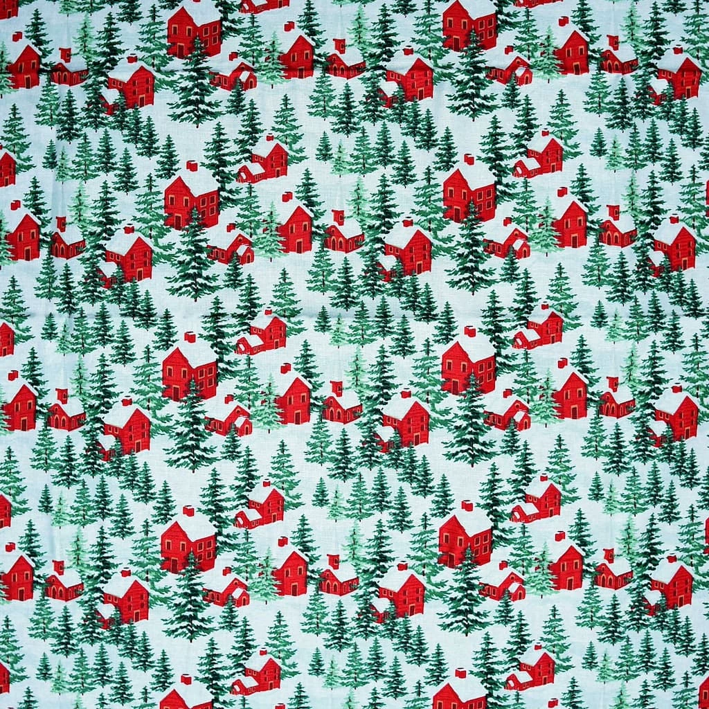Deals π Snowy House Scene Cotton Fabric by Loops & Threads® β 4 Deals π Snowy House Scene Cotton Fabric by Loops & Threads® β - Image 2