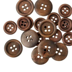 Coupon ✨ 12 Packs: 20 ct. (240 total) Dark Wood Buttons by Loops & Threads® ❤️