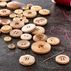 Top 10 🧨 12 Pack: Light Brown Wooden Buttons Set by Loops & Threads® ❤️ -Nifty Sew Sales Store MP509318 20
