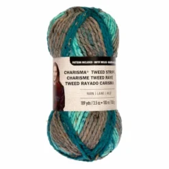 Brand new ⌛ 15 Pack: Charisma™ Tweed Stripe Yarn by Loops & Threads® ✔️ -Nifty Sew Sales Store MP519022 1